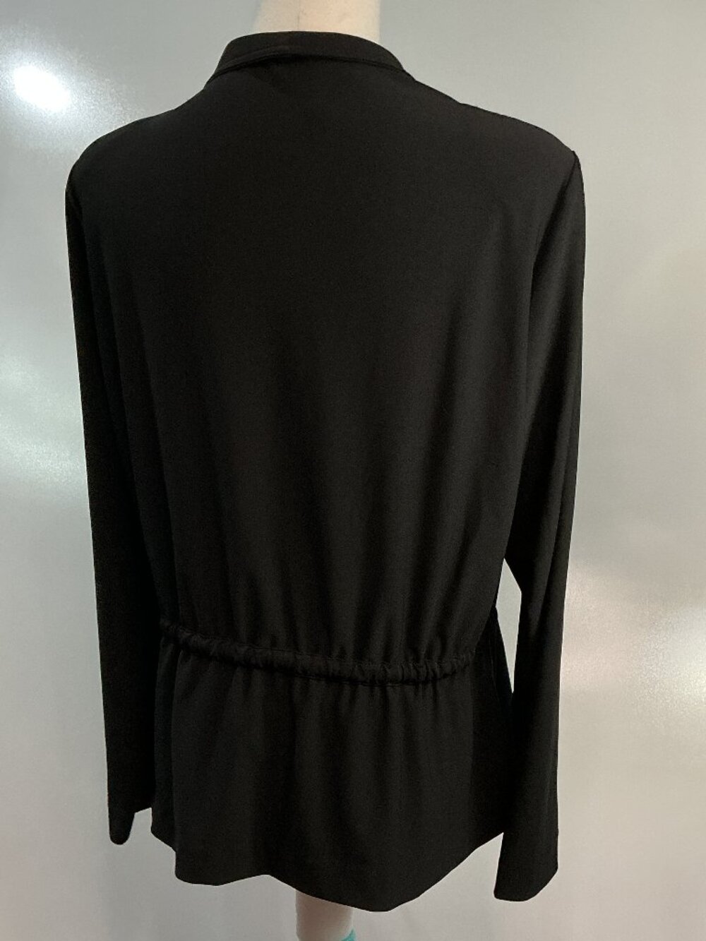 WynneLayers MarlaWynne Drapey Twill Drawstring Jacket Black M - Picture 12 of 12